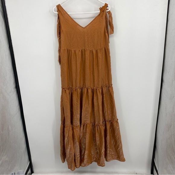 Anthropologie Maeve Soraya Shimmer Tiered Maxi Dress XS - Picture 5 of 11